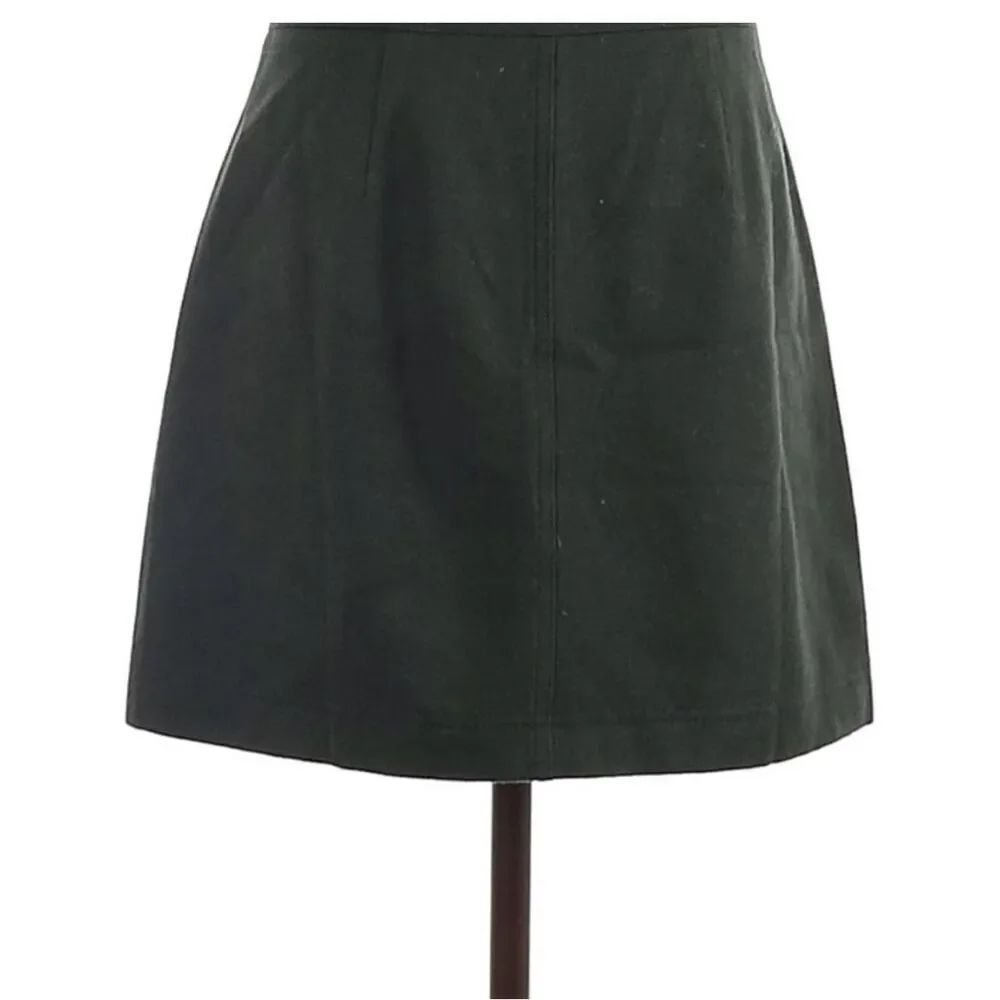 ✨Madewell Uptown Zip Mini Green Sz 14 Skirt✨ - Picture 6 of 11